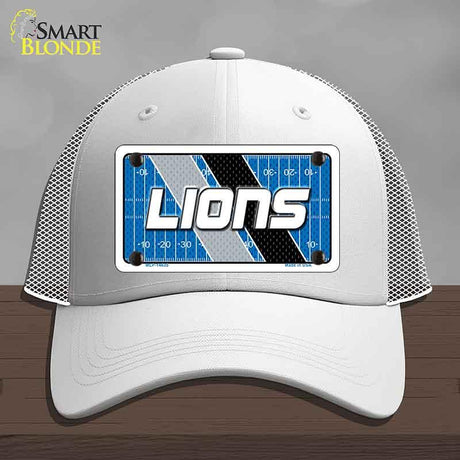 LIONS Graphic Novelty License Plate Hat HAT-MLP-14635 Mesh White