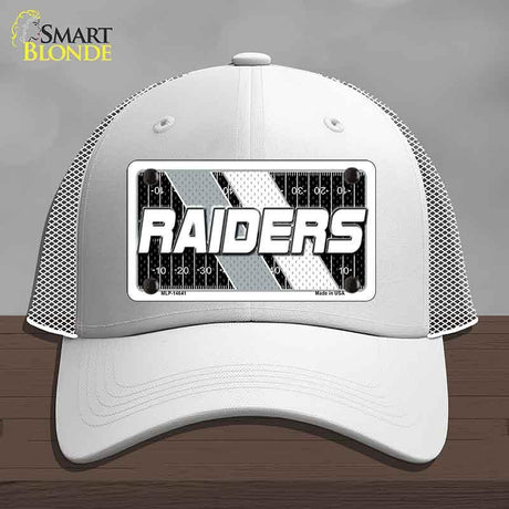 RAIDERS Graphic Novelty License Plate Hat HAT-MLP-14641 Mesh White