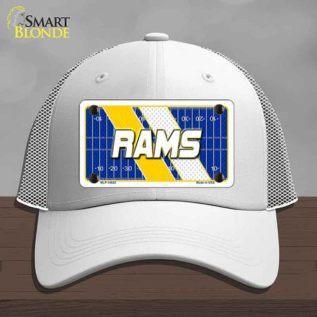 RAMS Graphic Novelty License Plate Hat HAT-MLP-14643 Mesh White