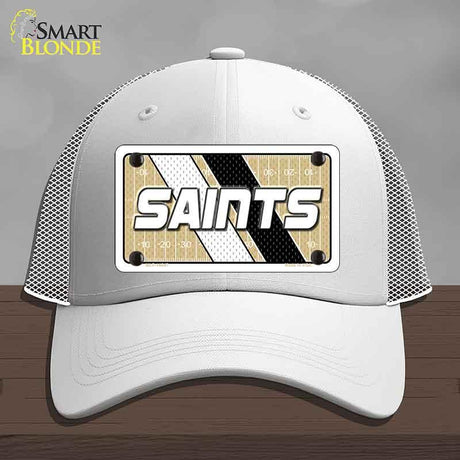SAINTS Graphic Novelty License Plate Hat HAT-MLP-14647 Mesh White