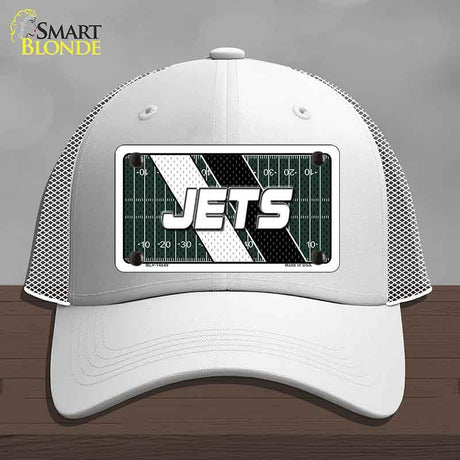 JETS Graphic Novelty License Plate Hat HAT-MLP-14649 Mesh White