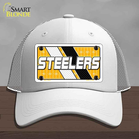 STEELERS Graphic Novelty License Plate Hat HAT-MLP-14651 Mesh White