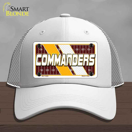 COMMANDERS Graphic Novelty License Plate Hat HAT-MLP-14656 Mesh White