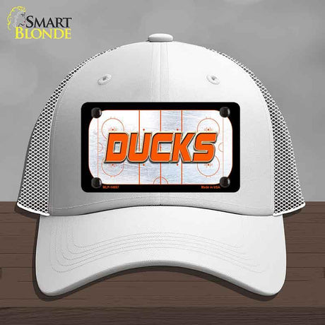 DUCKS Graphic Novelty License Plate Hat HAT-MLP-14657 Mesh White