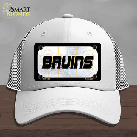 BRUINS Graphic Novelty License Plate Hat HAT-MLP-14658 Mesh White