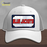 BLUE JACKETS Graphic Novelty License Plate Hat HAT-MLP-14664 Mesh White