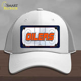 OILERS Graphic Novelty License Plate Hat HAT-MLP-14667 Mesh White