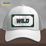 WILD Graphic Novelty License Plate Hat HAT-MLP-14670 Mesh White