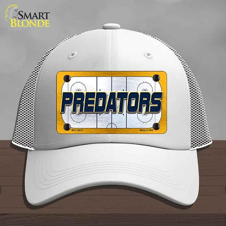 PREDATORS Graphic Novelty License Plate Hat HAT-MLP-14672 Mesh White