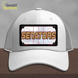 SENATORS Graphic Novelty License Plate Hat HAT-MLP-14676 Mesh White