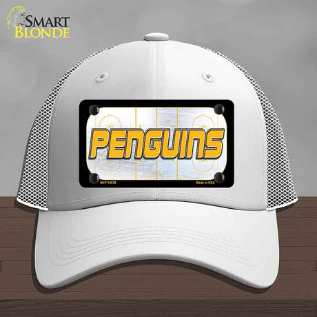 PENGUINS Graphic Novelty License Plate Hat HAT-MLP-14678 Mesh White