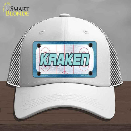 KRAKEN Graphic Novelty License Plate Hat HAT-MLP-14680 Mesh White