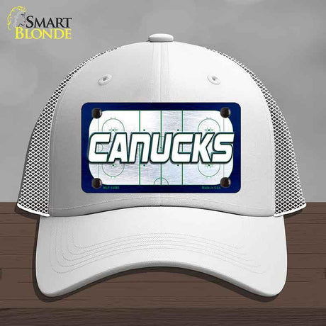 CANUCKS Graphic Novelty License Plate Hat HAT-MLP-14685 Mesh White