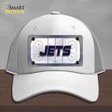 JETS Graphic Novelty License Plate Hat HAT-MLP-14688 Mesh White