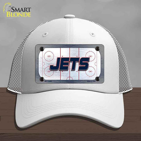 JETS Graphic Novelty License Plate Hat HAT-MLP-14688 Mesh White