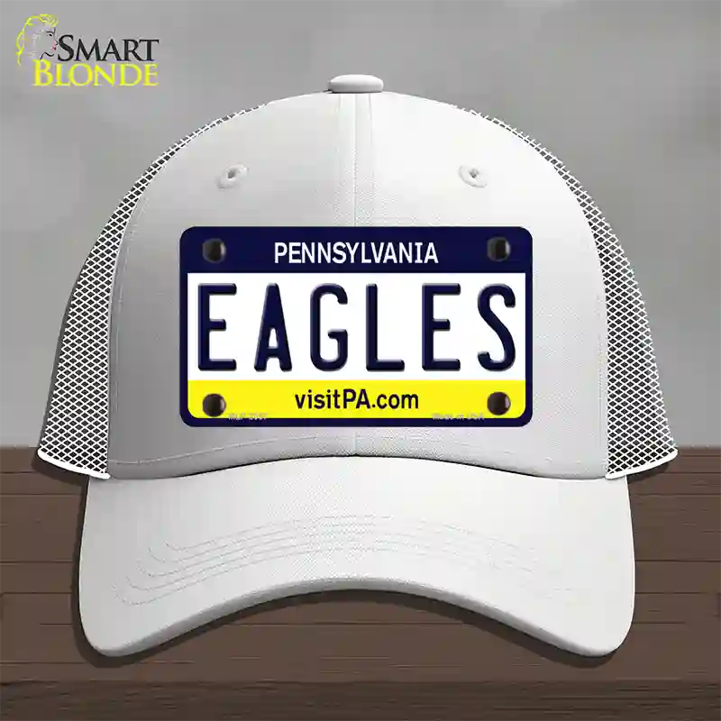 Eagles Pennsylvania State Novelty License Plate Hat Mesh / White