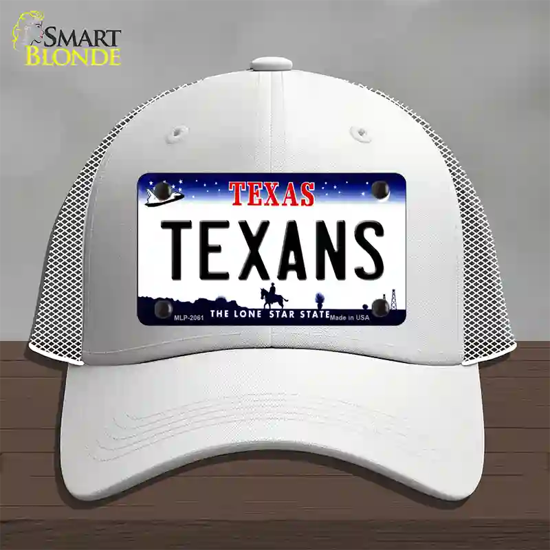 Texans Texas State Novelty License Plate Hat Mesh / White