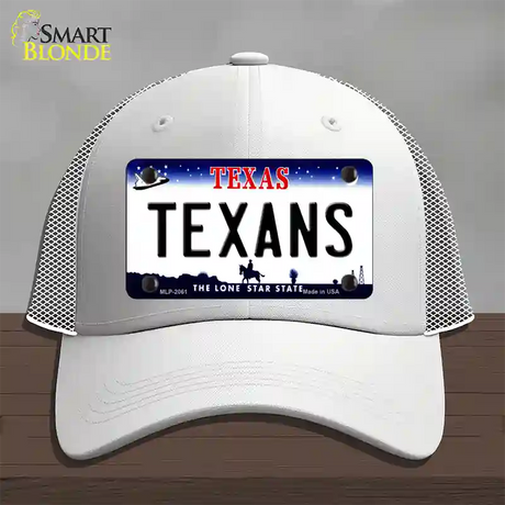 Texans Texas State Novelty License Plate Hat Mesh / White