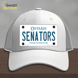 Senators Ontario Canada Province Novelty License Plate Hat Mesh / White