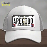 Arecibo Puerto Rico Novelty License Plate Hat Mesh / White