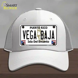 Vega Baja Puerto Rico Novelty License Plate Hat Mesh / White