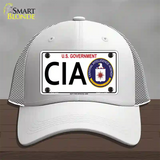 CIA Novelty License Plate Hat Mesh / White