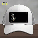 Anchor Offset Novelty License Plate Hat Mesh / White