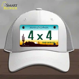 4X4 Arizona Novelty License Plate Hat Mesh / White