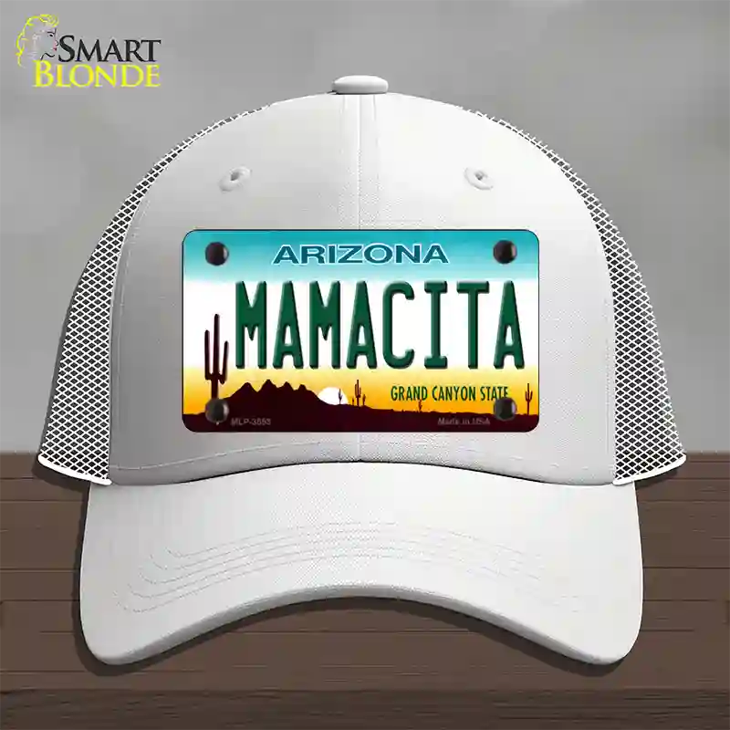 Mamacita Arizona Novelty License Plate Hat Mesh / White