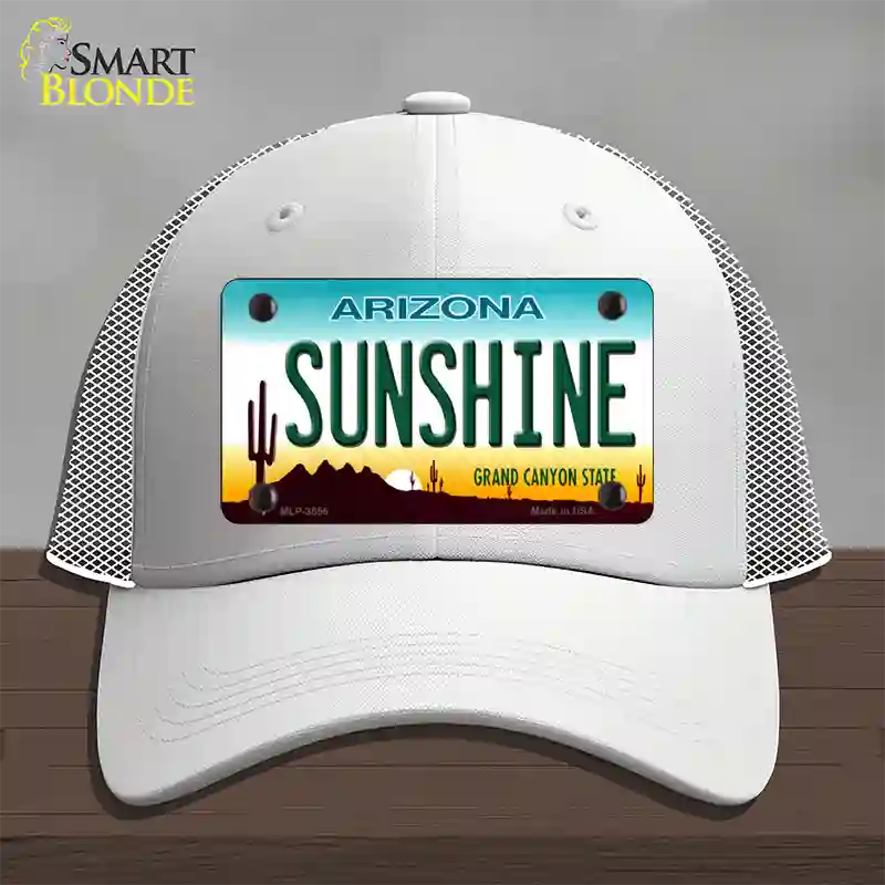 Sunshine Arizona Novelty License Plate Hat Mesh / White