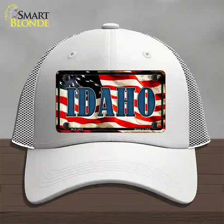 Idaho USA Novelty License Plate Hat Mesh / White