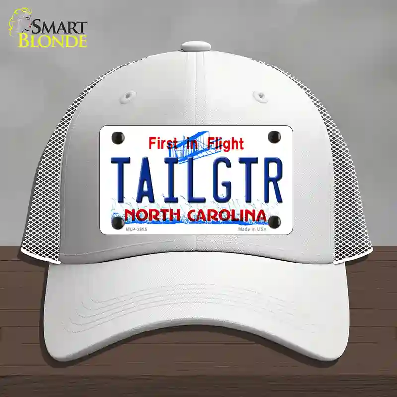 Tailgtr North Carolina Novelty License Plate Hat Mesh / White