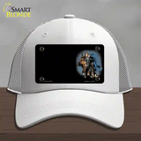 Policeman K9 Dog Offset Novelty License Plate Hat Mesh / White