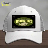 Fishing Trips Novelty License Plate Hat Mesh / White