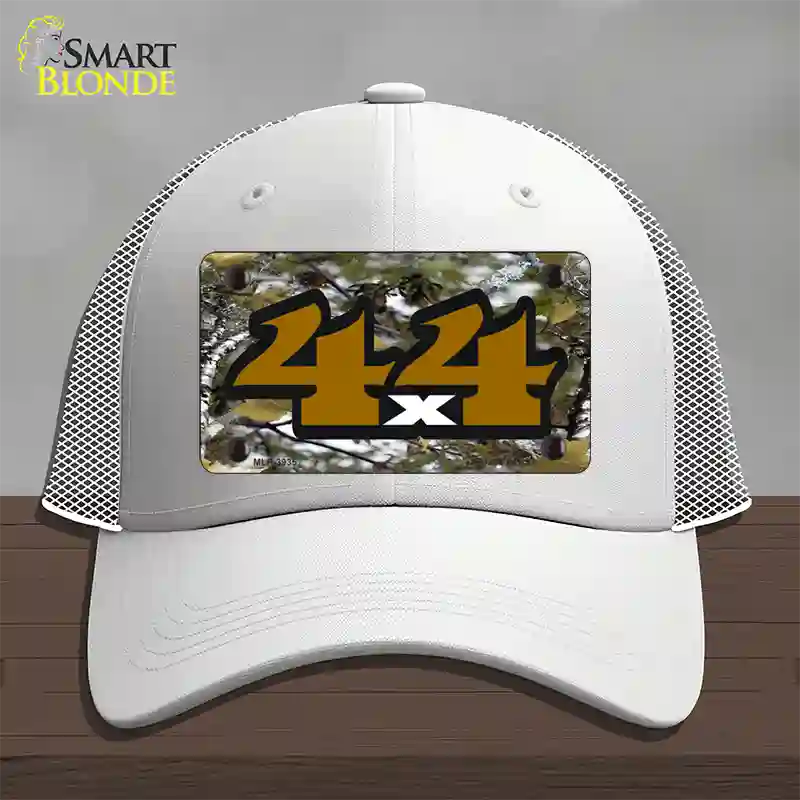 4x4 Camouflage Novelty License Plate Hat Mesh / White