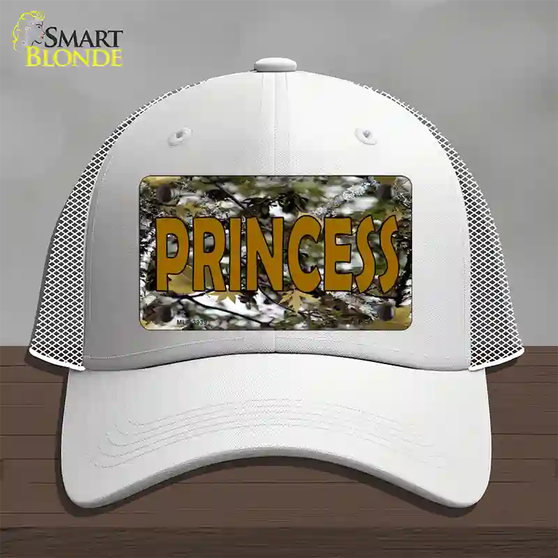 Princess Camouflage Novelty License Plate Hat Mesh / White