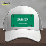Saudi Arabia Flag Novelty License Plate Hat Mesh / White