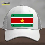 Suriname Flag Novelty License Plate Hat Mesh / White