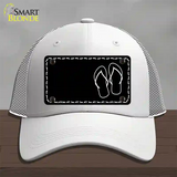 Flip Flops Offset Novelty License Plate Hat Mesh / White