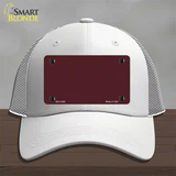 Burgundy Novelty License Plate Hat Mesh / White