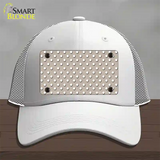 Tan Polka Dot Novelty License Plate Hat Mesh / White