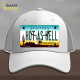 Hot As Hell Arizona Novelty License Plate Hat Mesh / White