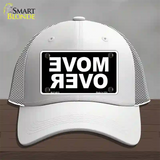 Move Over Black Novelty License Plate Hat Mesh / White