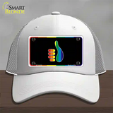 Thumbs Up Novelty License Plate Hat Mesh White