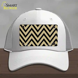 Gold Black Chevron Novelty License Plate Hat Mesh / White