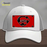 Super Bitch Novelty License Plate Hat Mesh / White