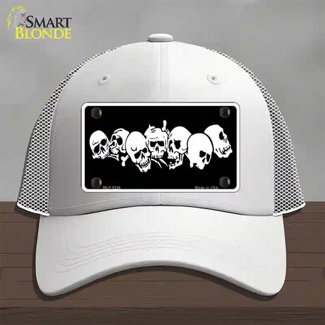 Skulls Novelty License Plate Hat Mesh / White