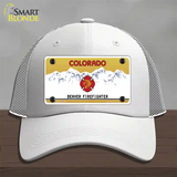 Denver Fire Fighter Novelty License Plate Hat Mesh / White