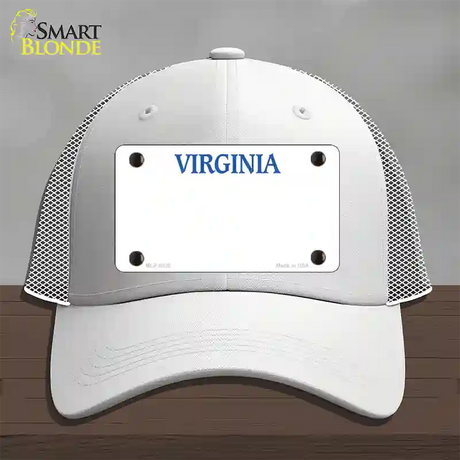 Virginia Old Dominion Blank Novelty License Plate Hat Mesh / White