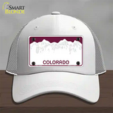 Colorado State Blank Novelty License Plate Hat Mesh / White